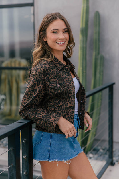 The "Wild Card" Leopard Print Rhinestone Jacket