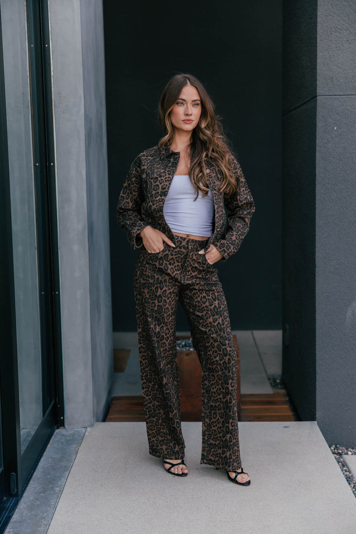 The "Wild Card" Leopard Print Rhinestone Jacket