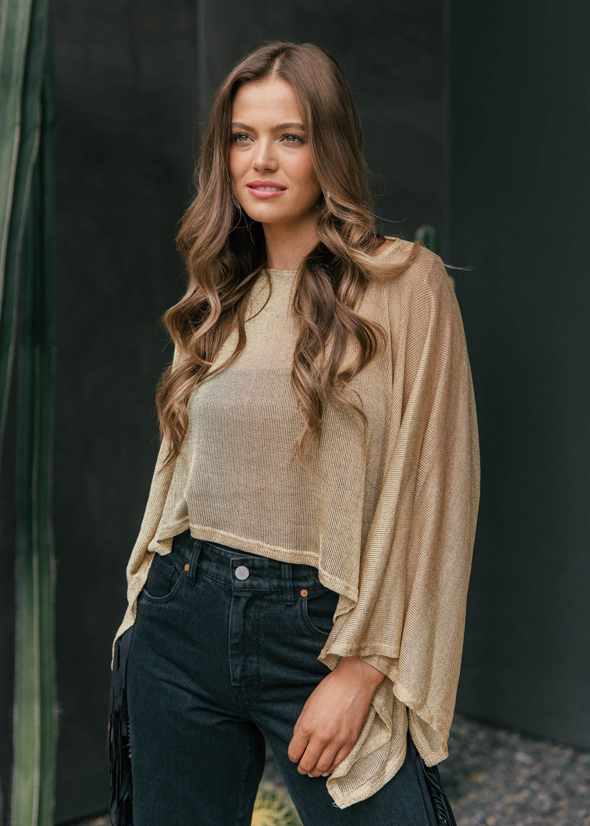 Golden Girl Metallic Cape