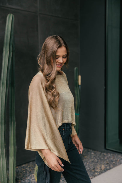 Golden Girl Metallic Cape
