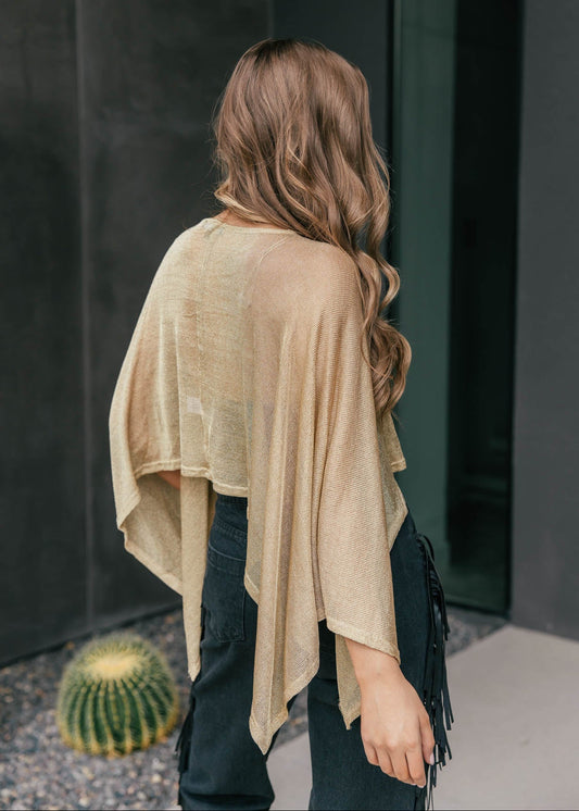 Golden Girl Metallic Cape