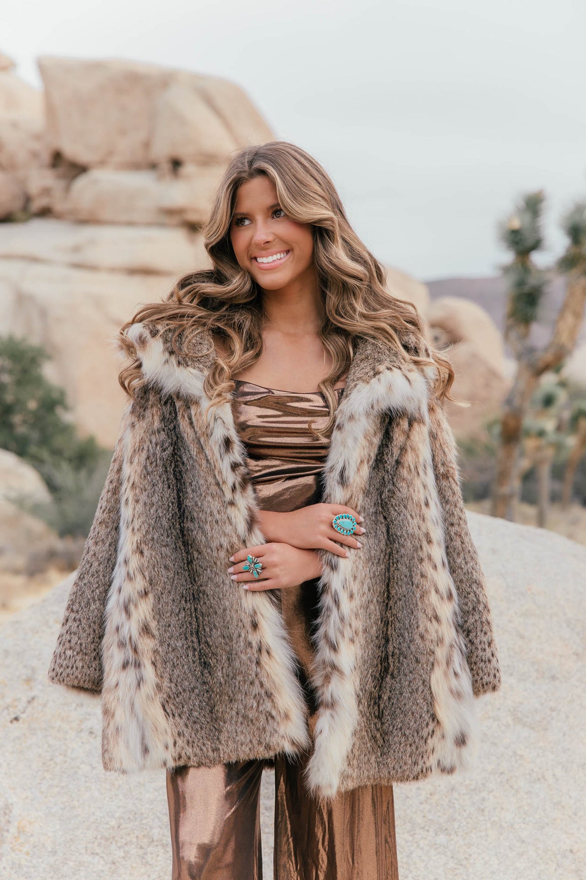 The "Standout" Cowl Neck Jumpsuit in Bronze