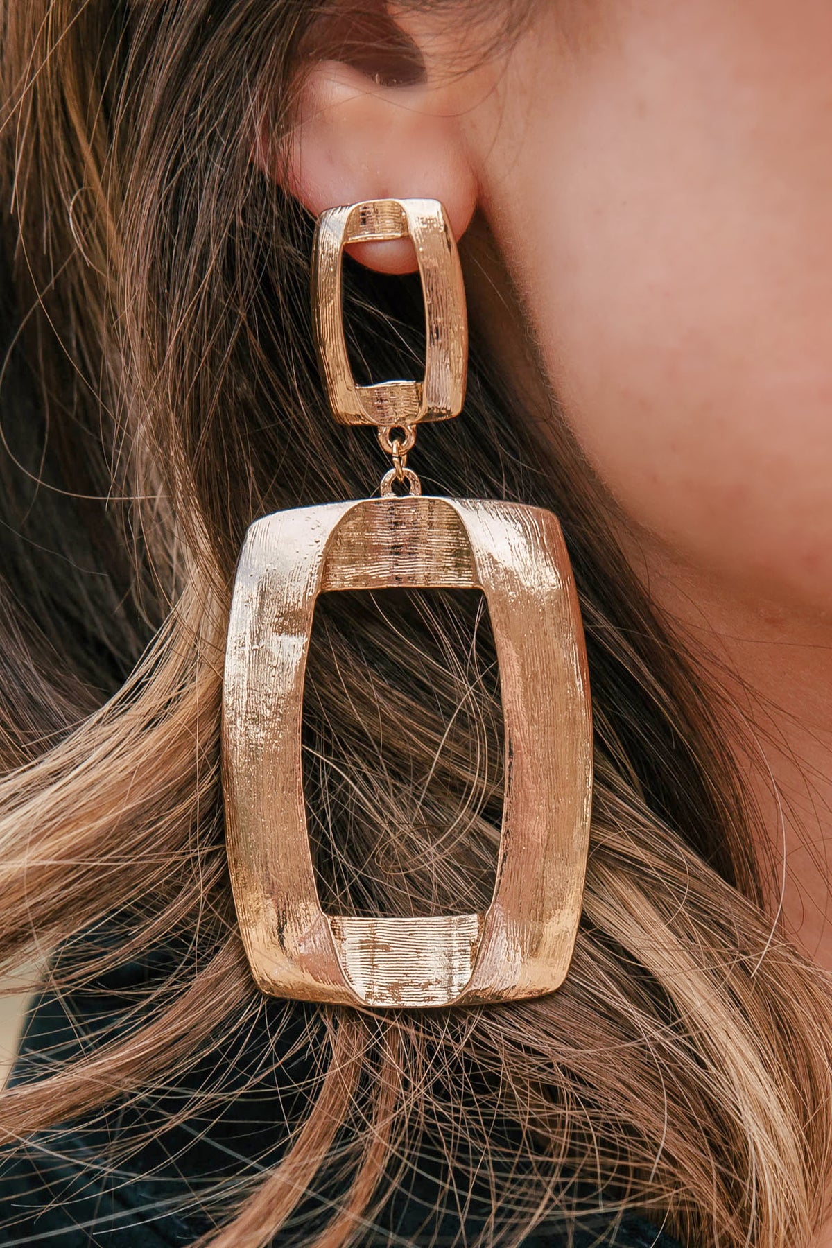 Geometric Statement Earrings - Gold