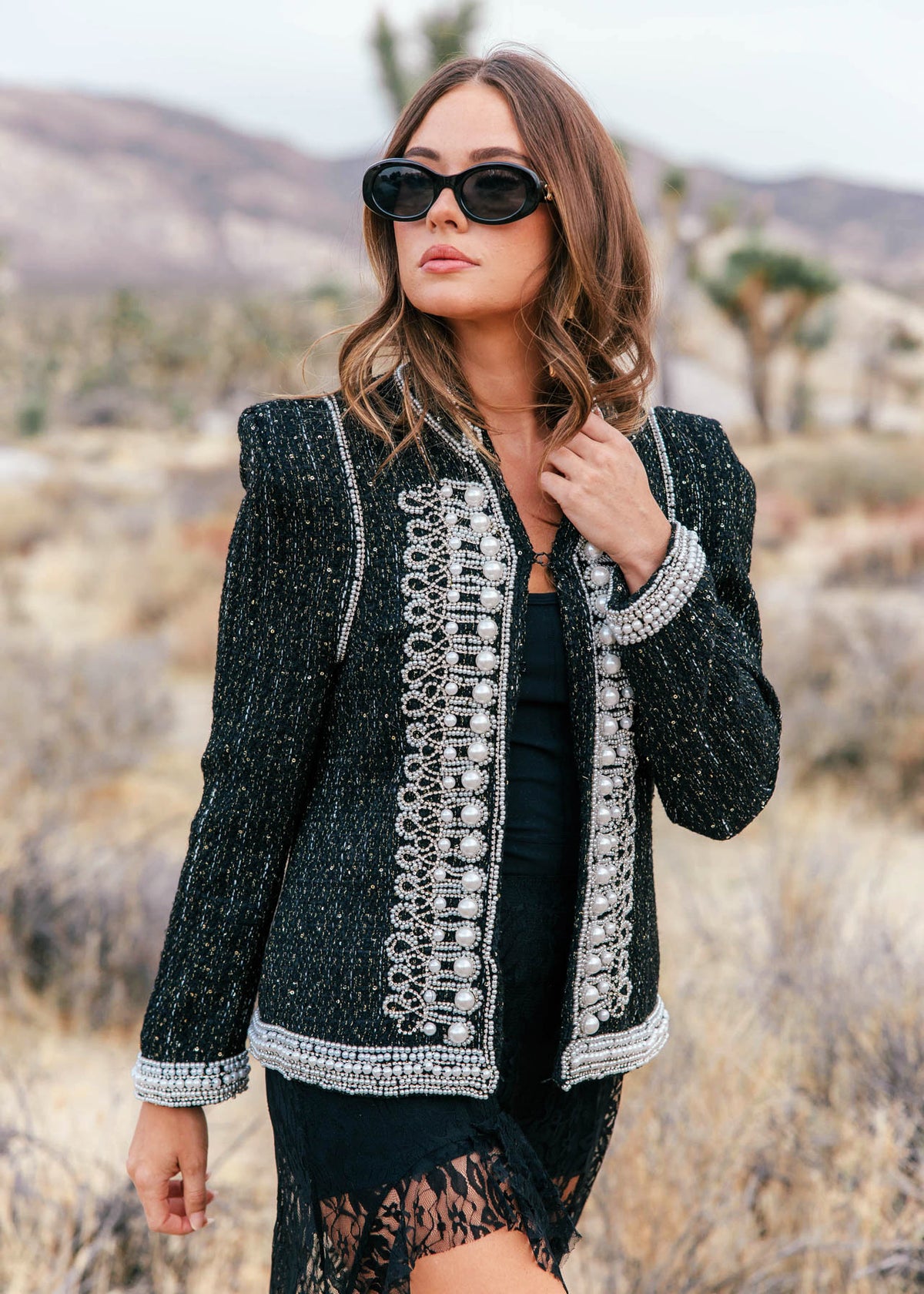The "Cheval" Boucle Military Jacket