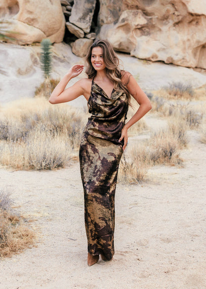 The "Sterling" Cowl Neck Maxi Dress
