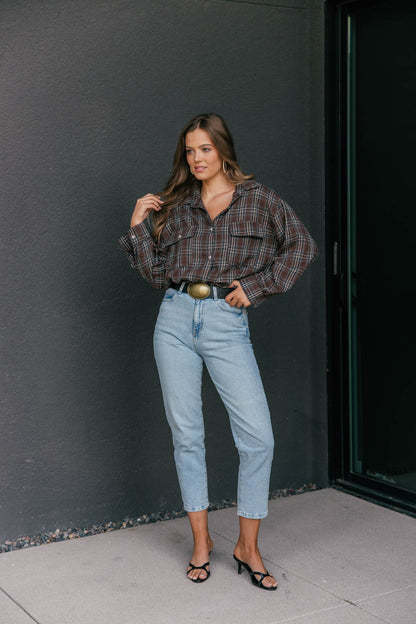 "Heritage" Plaid Button Down in Brown