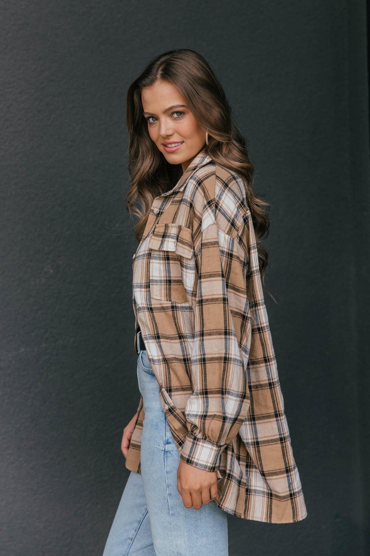 "Heritage" Plaid Button Down in Tan