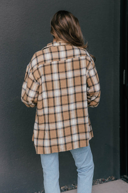 "Heritage" Plaid Button Down in Tan