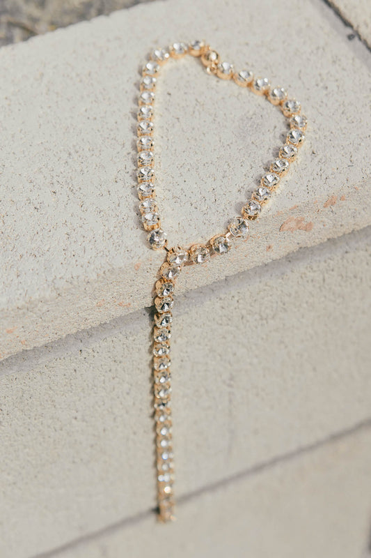 Crystal Lariat Necklace in 2 Colors