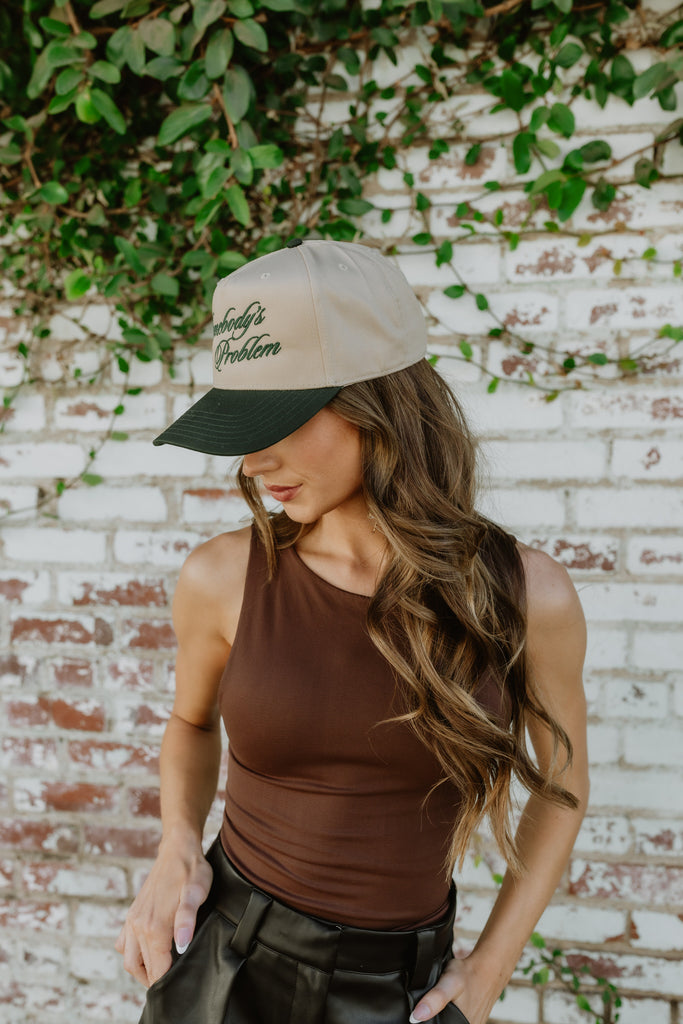 NEW!! "Somebody's..." Trucker Hat in Khaki/Green