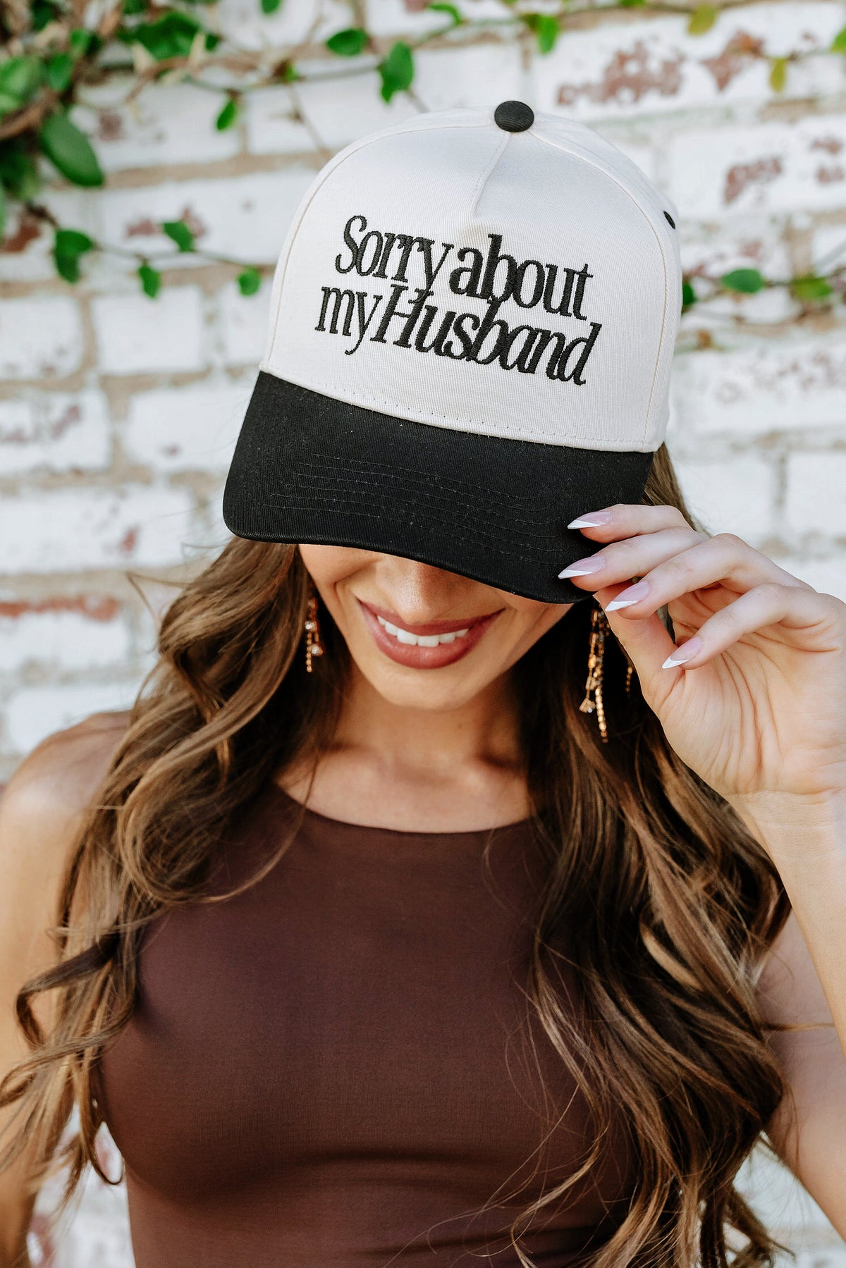Sorry About My Husband Vintage Trucker Hat