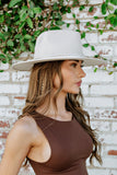 NEW!! The "Joshua" Faux Suede Panama Hat in Cream