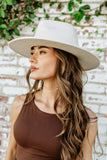 NEW!! The "Joshua" Faux Suede Panama Hat in Cream