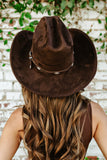 NEW!! The "Dolly" Faux Suede Cowboy Hat in Brown