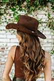 NEW!! The "Dolly" Faux Suede Cowboy Hat in Brown