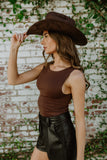 NEW!! The "Dolly" Faux Suede Cowboy Hat in Brown