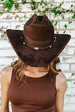 NEW!! The "Dolly" Faux Suede Cowboy Hat in Brown