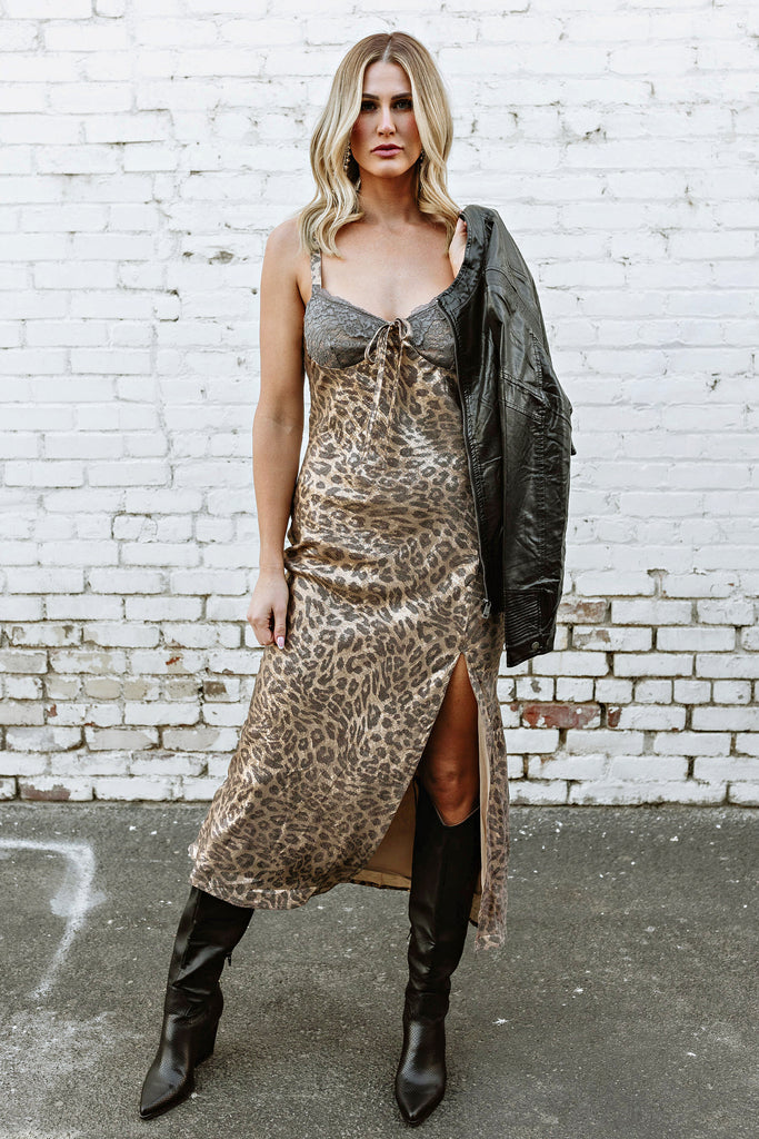 NEW!! Metallic Leopard Print Dress