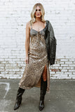 NEW!! Metallic Leopard Print Dress