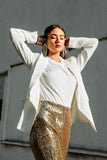 AS SEEN ON WEST DESPERADO!! Mercury Bells Gold Sequin Pants by Show Me Your Mumu