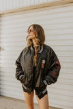 LICENSED!! "Coors Light" Official Nylon Bomber Jacket in Black Satin