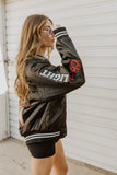 LICENSED!! "Coors Light" Official Nylon Bomber Jacket in Black Satin