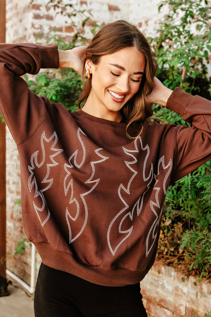 NEW!! Western Stitch Sweatshirt in Brown