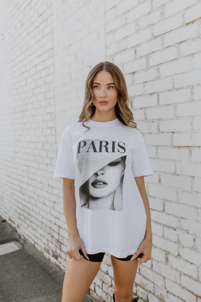 GB ORIGINAL!! The "Paris Print" Tee in White