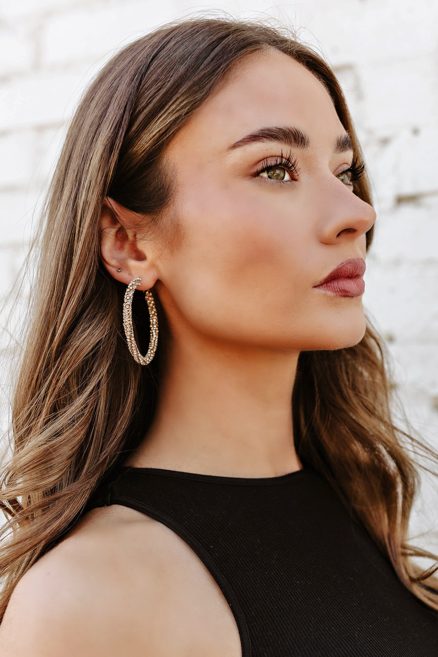Rope Chain Hoop Earrings Silver