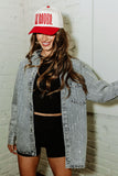 NEW!! Le Rodeo Vintage Trucker in Red