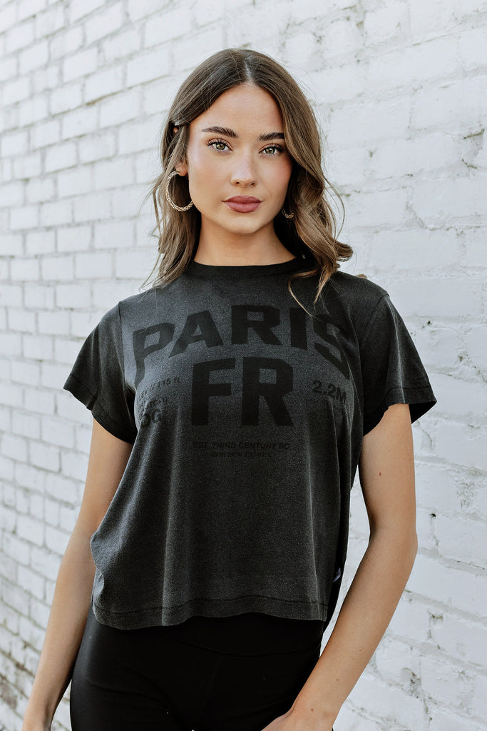 NEW!! Paris Cropped Tee in Black