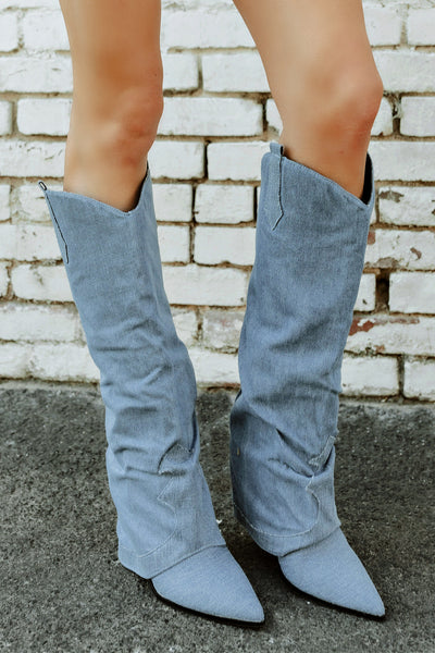 NEW!! The “Cool Girl” Boot in Denim