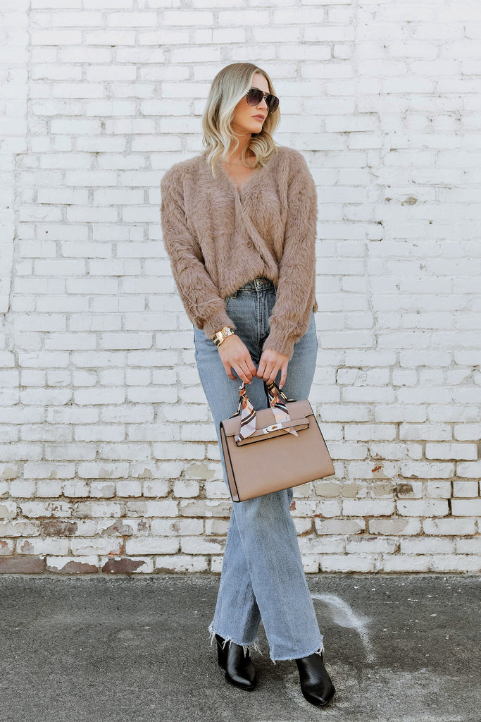 FINAL SALE!! Taupe Mohair Cardigan