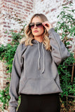 NEW COLOR & GB ORIGINAL!! Crystal Drawstring Sweatshirt in Charcoal