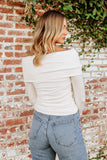 FINAL SALE!! The "Hideaway" Off The Shoulder Knit Top in White