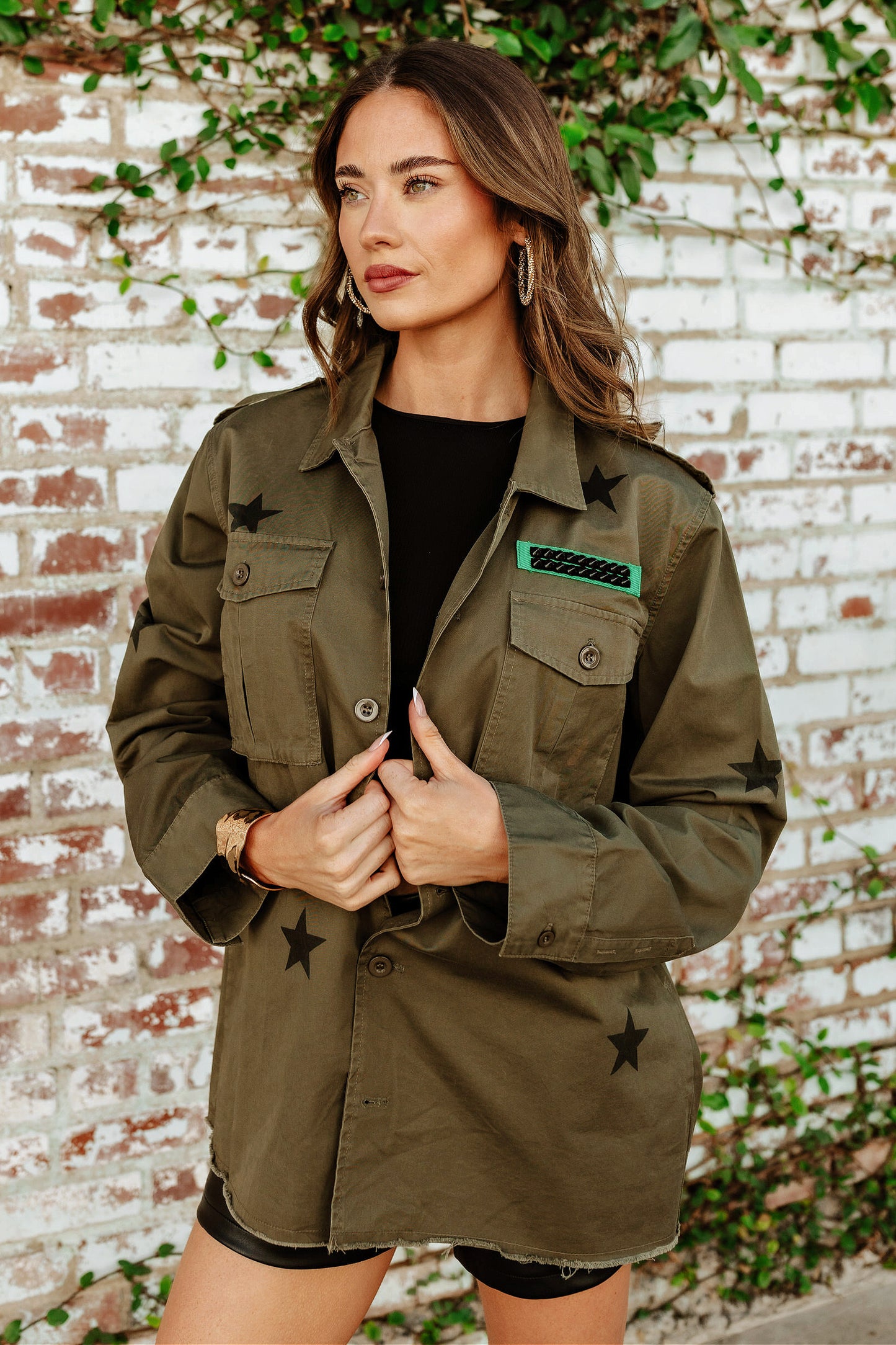 FINAL SALE!! Embellished Bee Shacket