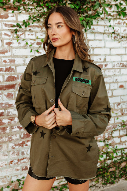 FINAL SALE!! Embellished Bee Shacket