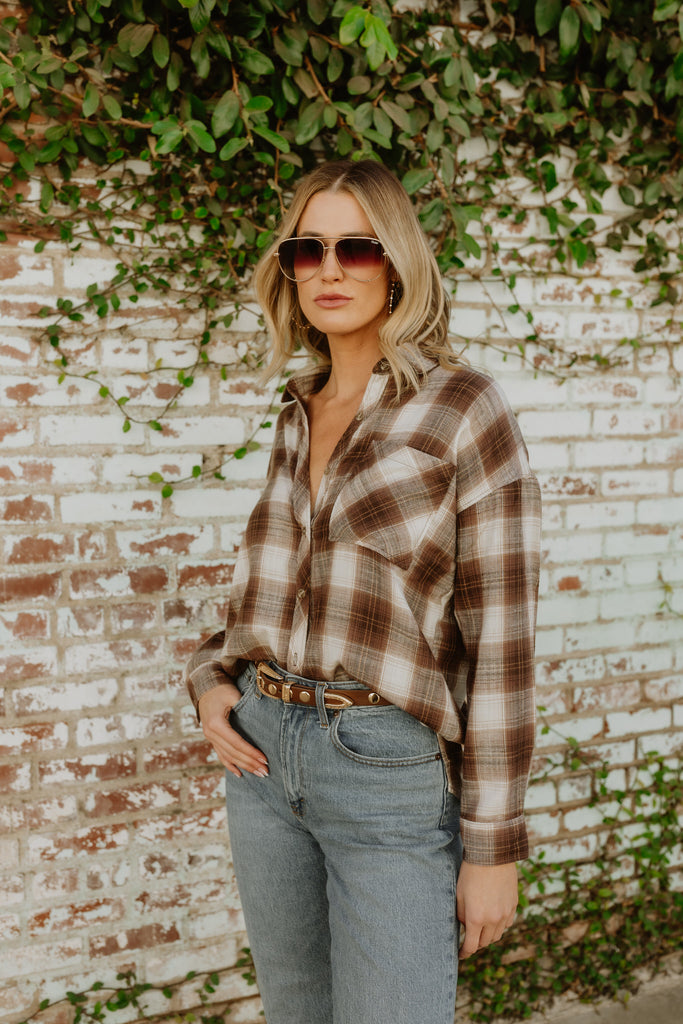 NEW!! The "Jackson" Flannel in Brown