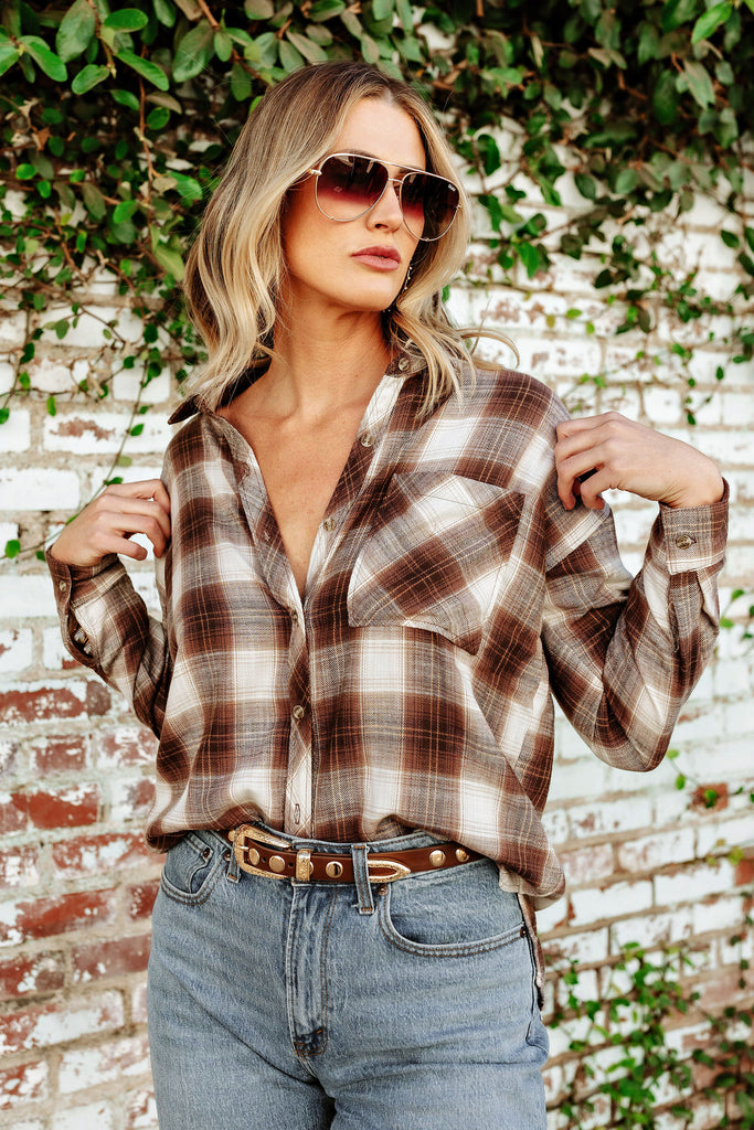 NEW!! The "Jackson" Flannel in Brown