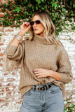 NEW!! Fringe Turtleneck Sweater in Mocha