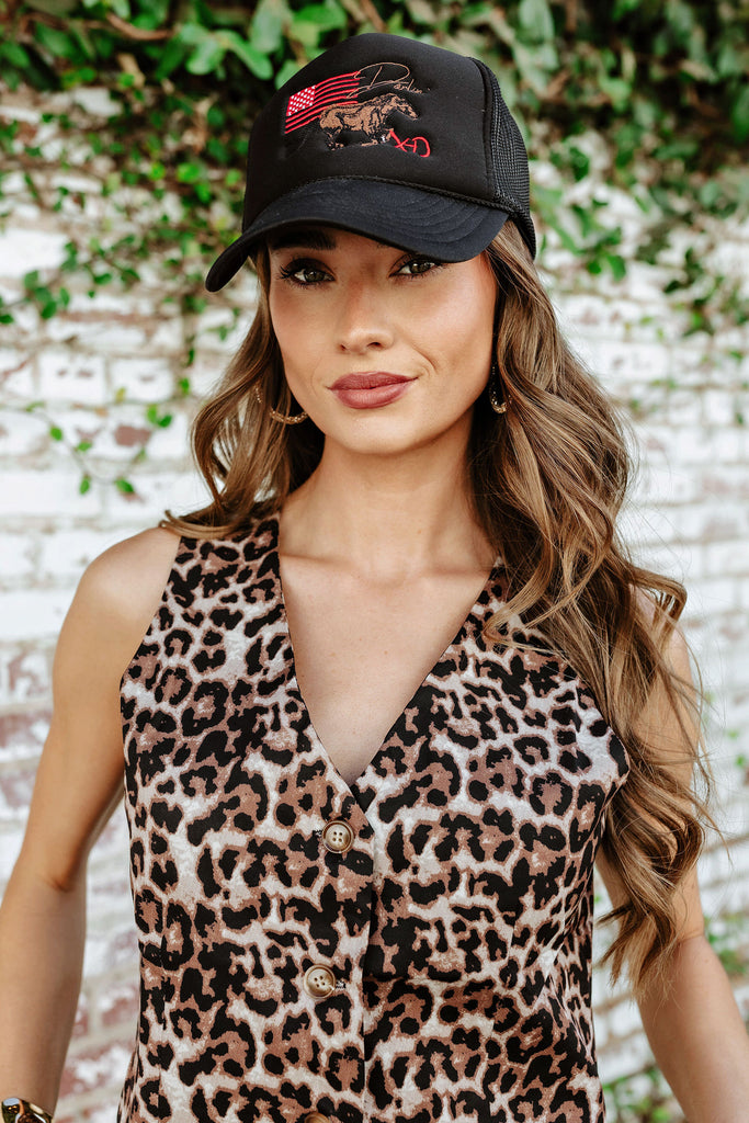 NEW!! Leopard Print Button Vest