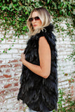 NEW!! Fox and Coney Recycled, Vintage Fur Vest in 3 Colors