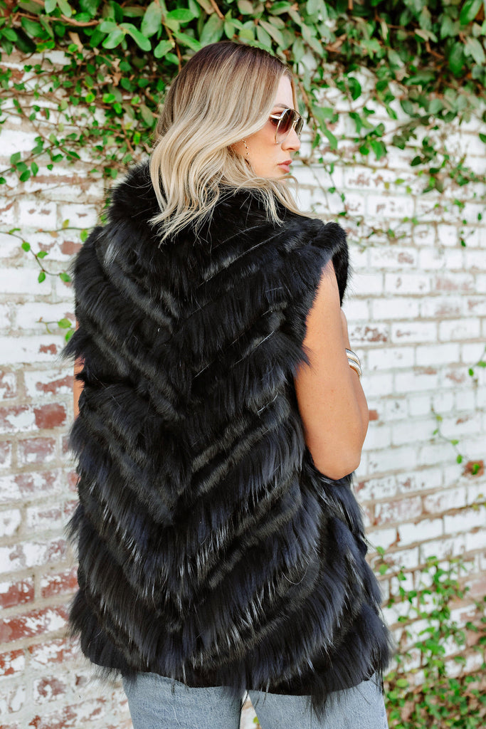 NEW!! Fox and Coney Recycled, Vintage Fur Vest in 4 Colors