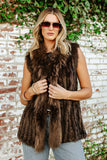 NEW!! Fox and Coney Recycled, Vintage Fur Vest in 4 Colors