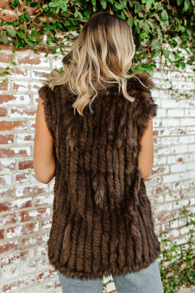 NEW!! Fox and Coney Recycled, Vintage Fur Vest in 4 Colors