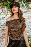 FINAL SALE!! Avery Off the Shoulder Leopard Top