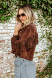 NEW!! Telluride Fringe Jacket in Brown