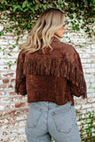 NEW!! Telluride Fringe Jacket in Brown