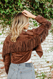 NEW!! Telluride Fringe Jacket in Brown