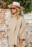 FINAL SALE!! Apres Chic Turtleneck Poncho in Taupe